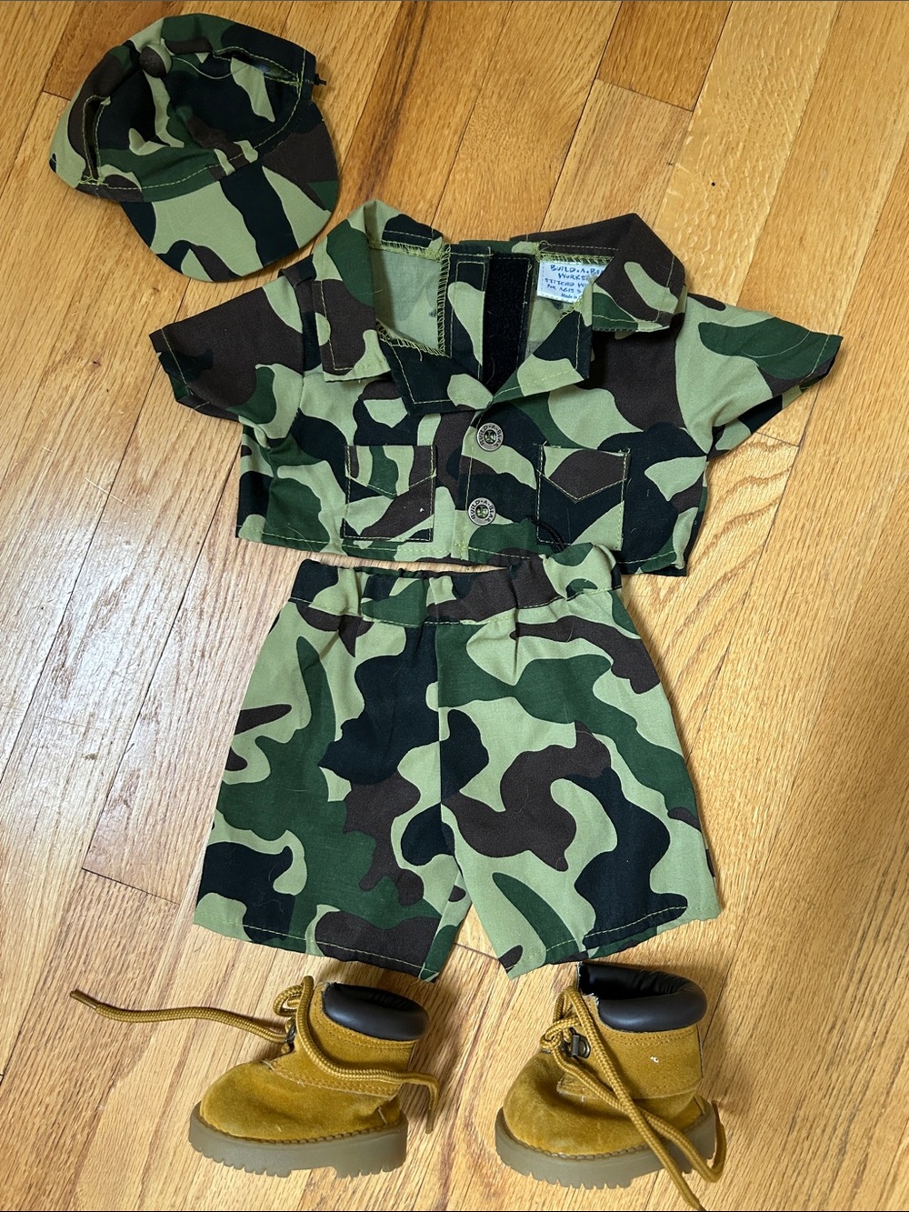Build-a-Bear Green Camouflage Outfit